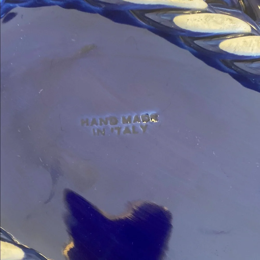 Primo’gi made in Italy Blue Woven ceramic Basket - Picture 3 of 8